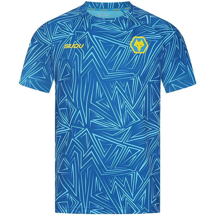 Wolves Fanshop | 2025-26 3rd Pre Match T-Shirt – Blue Wolves Merchandise Collection